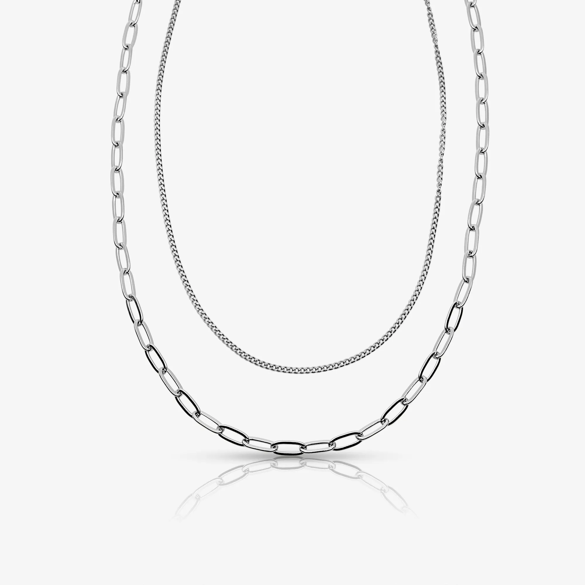 Perfect Pair Double Layered Necklace sold by Evry Jewels product image thumbnail 2
