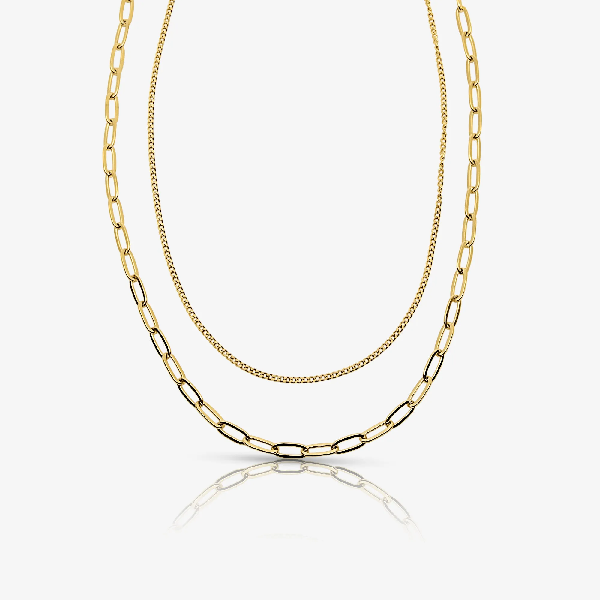 Perfect Pair Double Layered Necklace sold by Evry Jewels
