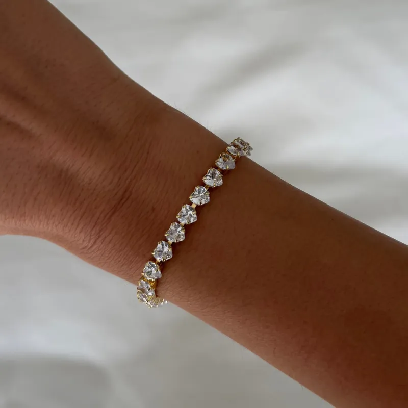 Fergie Heart Tennis Bracelet sold by Evry Jewels
