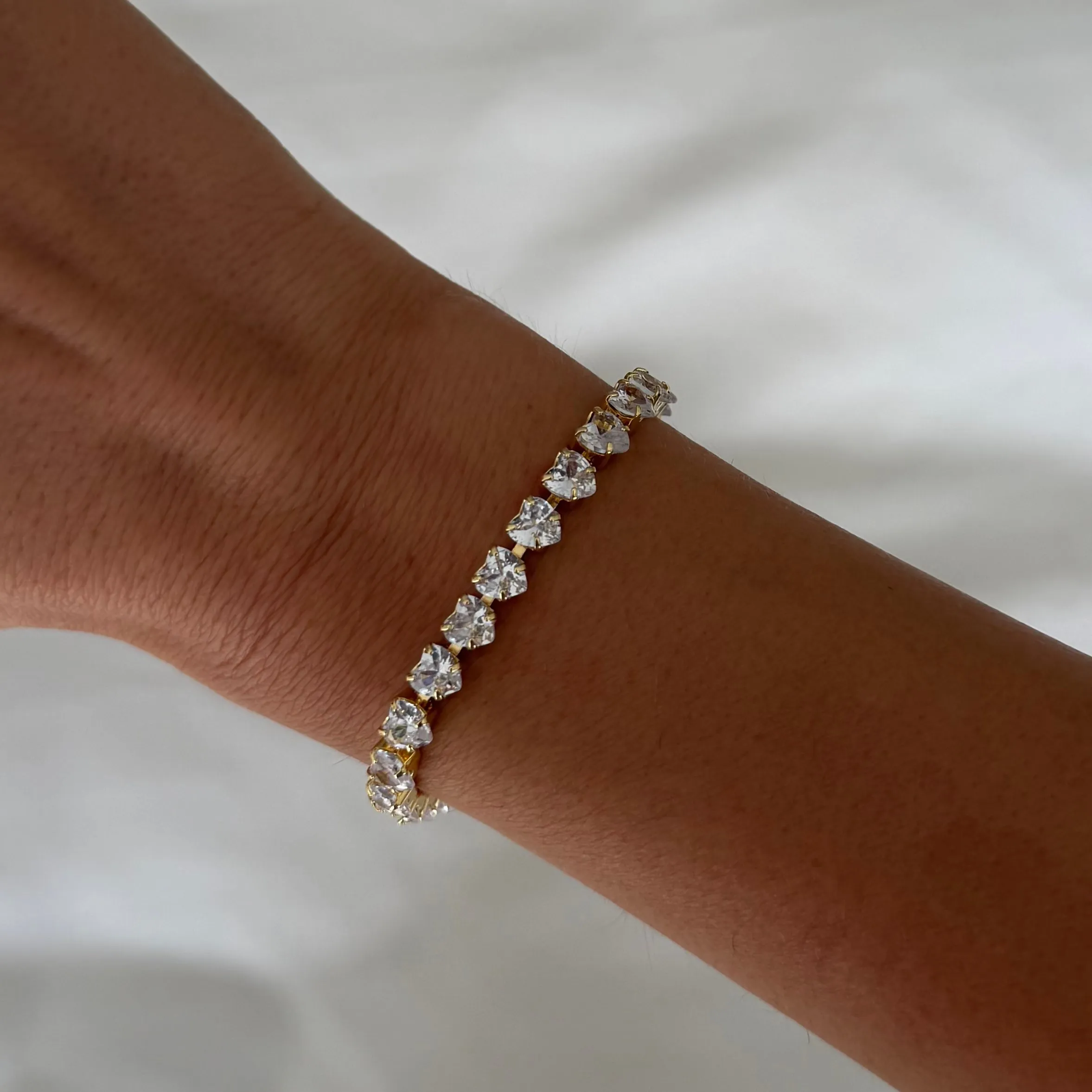 Fergie Heart Tennis Bracelet sold by Evry Jewels