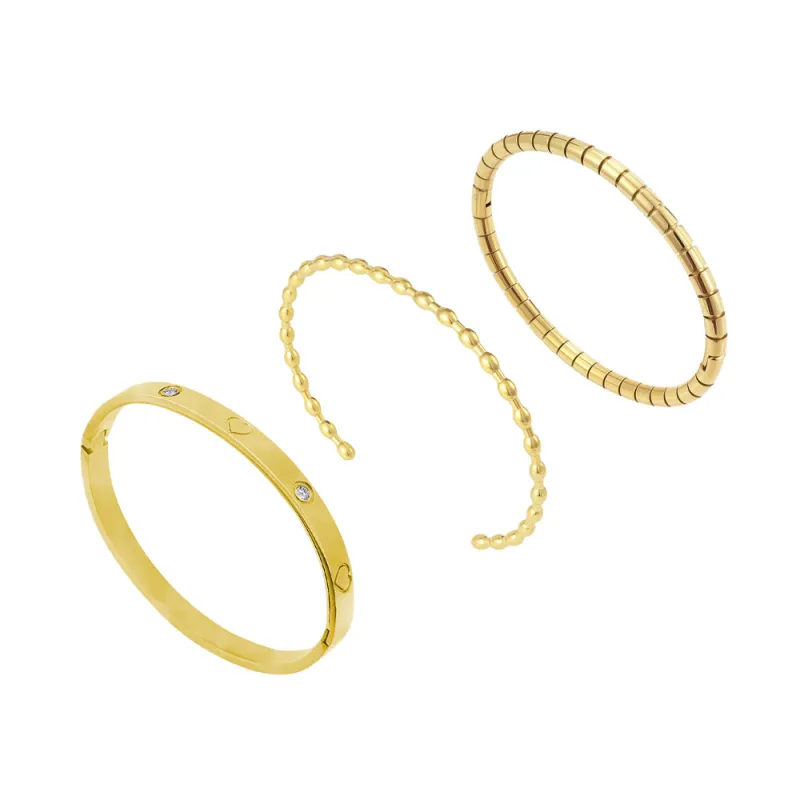 Desert Glow Bundle: 3 Piece Bangle sold by Evry Jewels