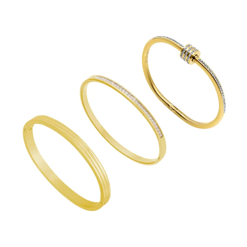 Golden Hour Bundle: 3 Piece Bangle sold by Evry Jewels