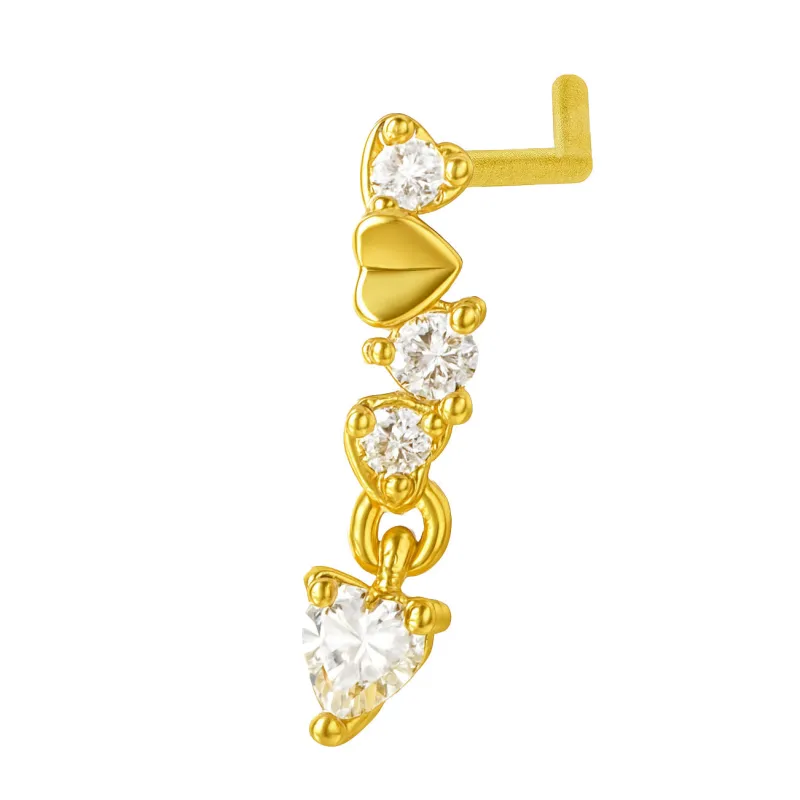 Heart Drop Nose Ring sold by Evry Jewels