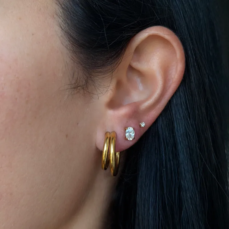 Double Hoop Earrings made by Evry Jewels