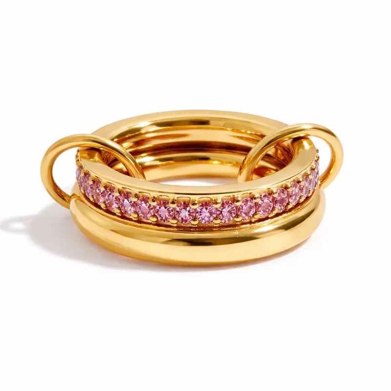 Rosie Glow Stacked Ring sold by Evry Jewels