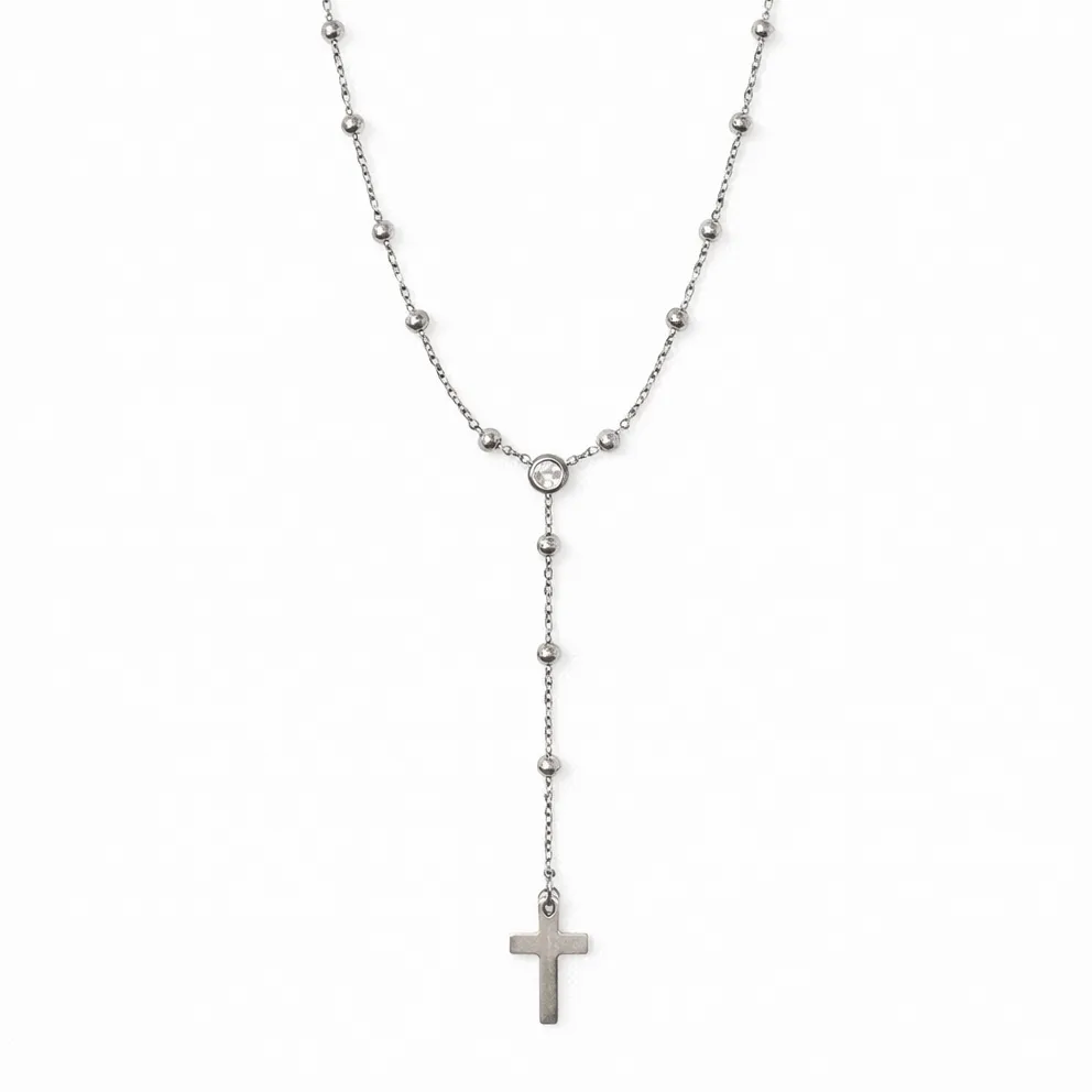 Alessia Lariat Cross Necklace sold by Evry Jewels product image thumbnail 3