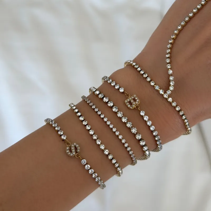 Icy Initial Tennis Bracelet made by Nicole