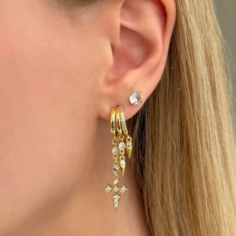 Sparkle Drop Charm Earrings made by Nicole