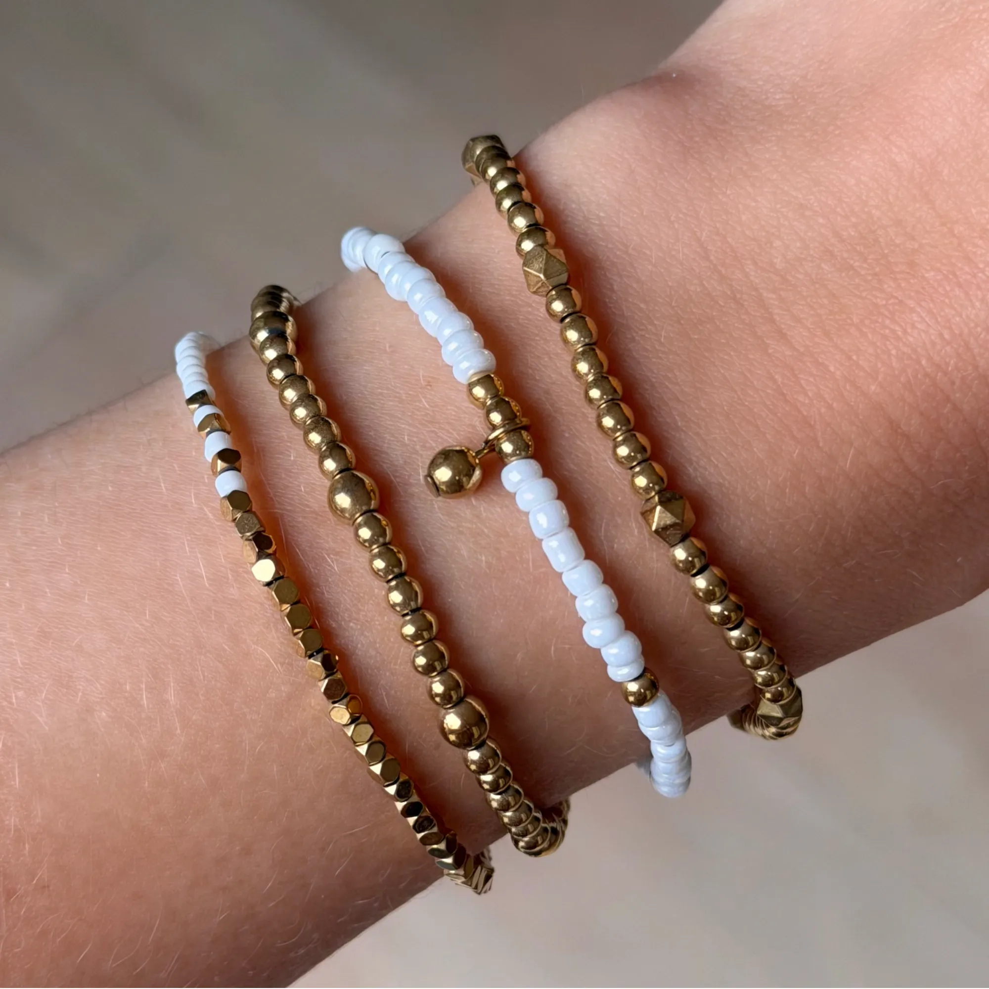Golden Hour Beaded Bracelet 4 Piece Set sold by Evry Jewels product image thumbnail 2