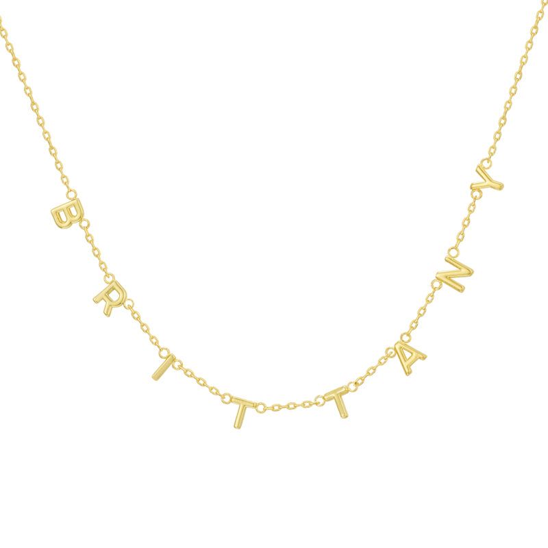 Custom/Personalized Block Initial Necklace sold by Evry Jewels