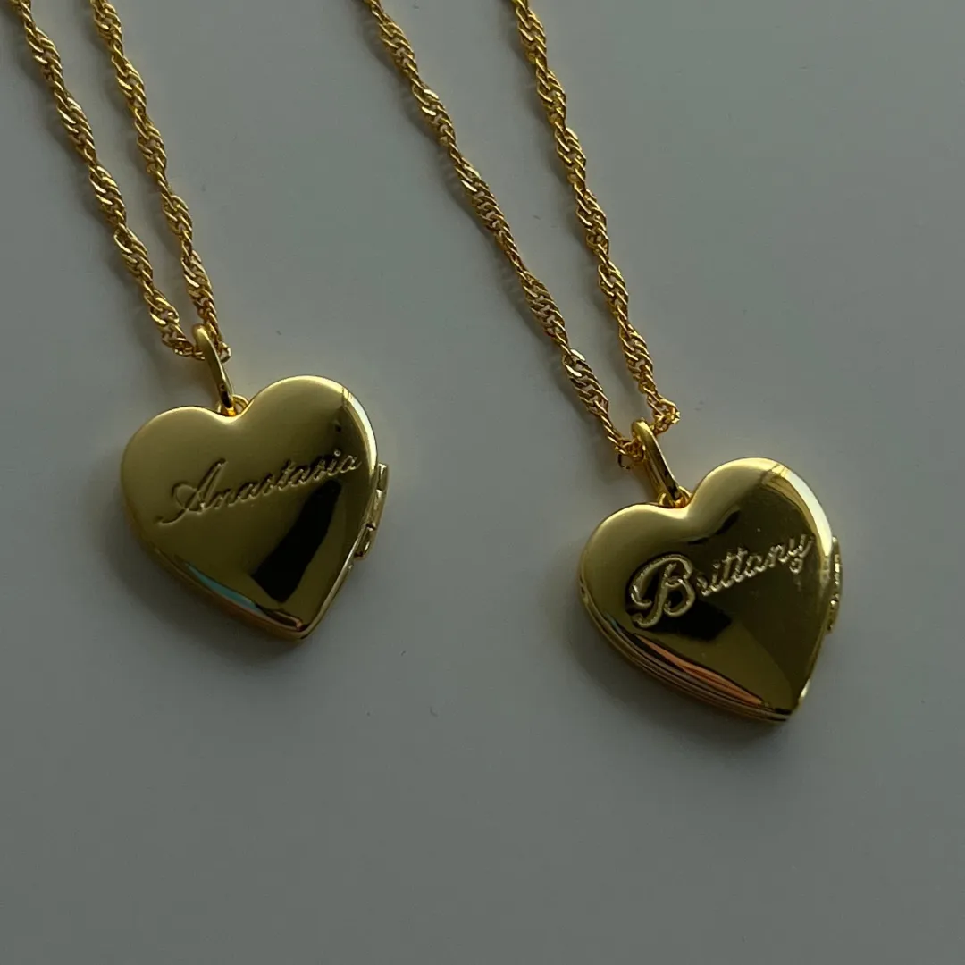Custom/Personalized Heart Locket Necklace sold by Evry Jewels product image thumbnail 5