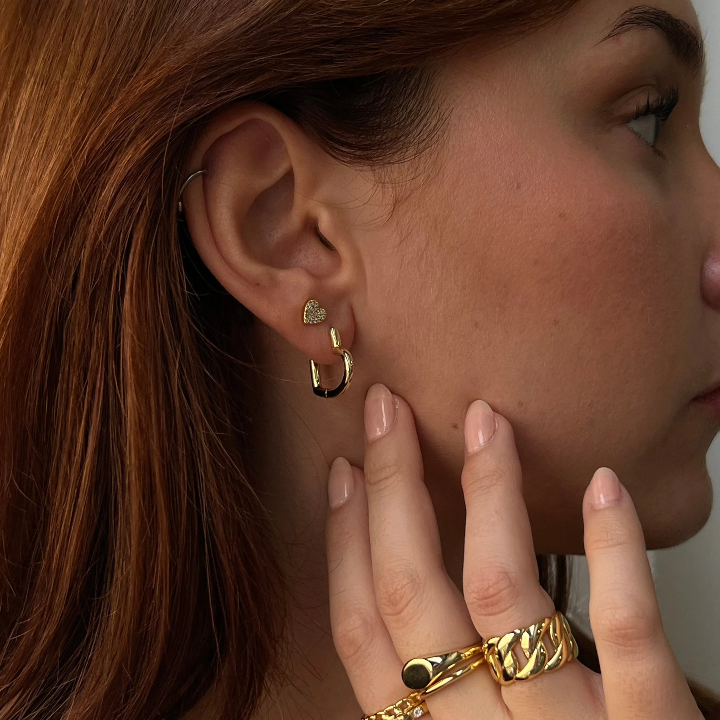 Cold Hearted Earrings sold by Evry Jewels product image thumbnail 4