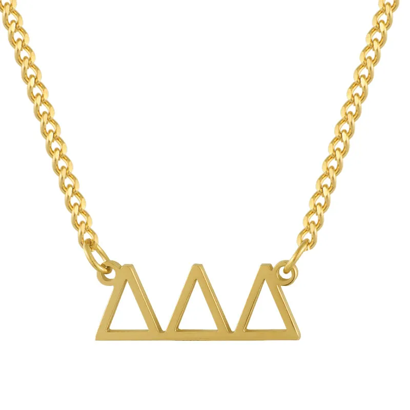 Sorority Custom/Personalized Block Curb Nameplate Necklace sold by Evry Jewels product image thumbnail 3