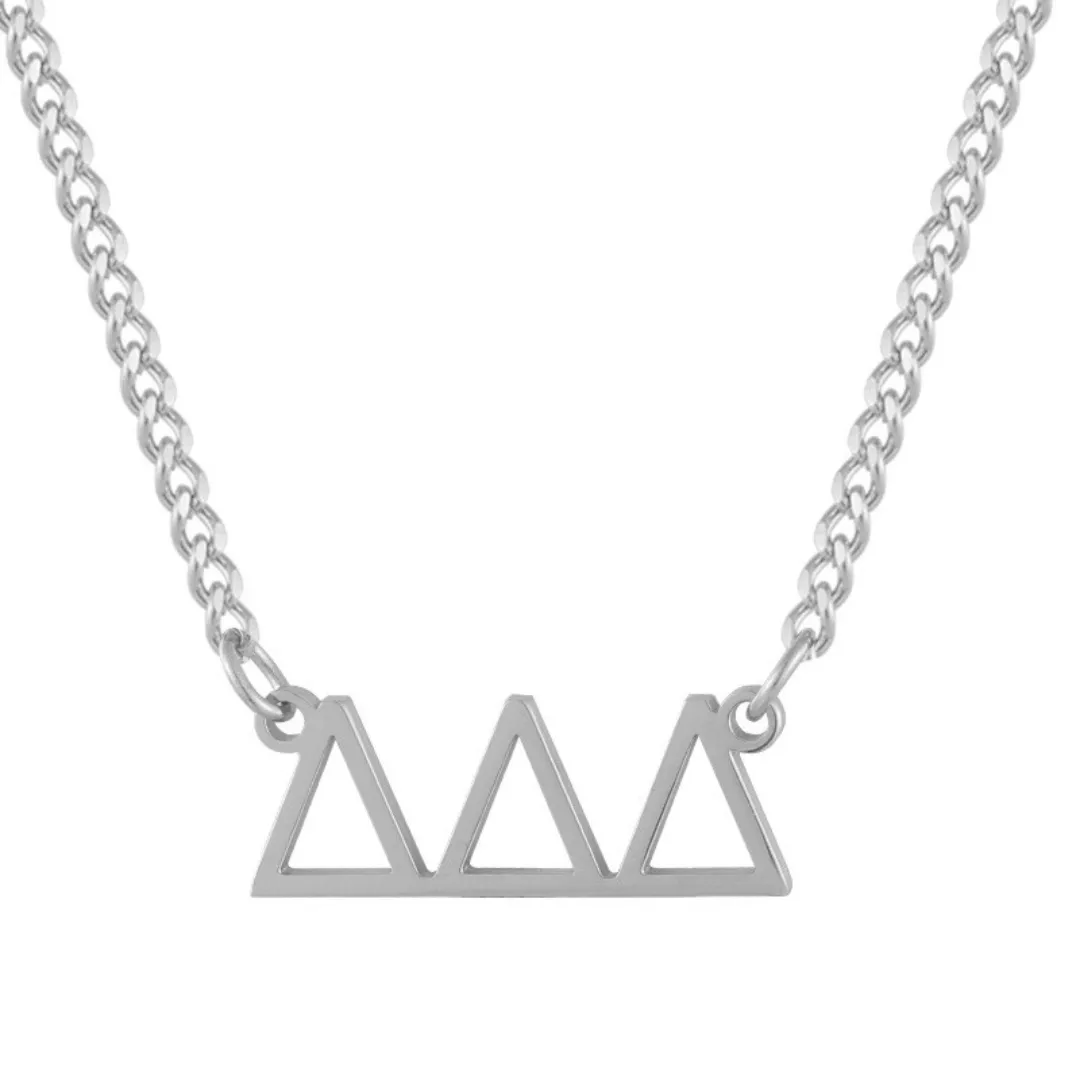 Sorority Custom/Personalized Block Curb Nameplate Necklace sold by Evry Jewels product image thumbnail 4