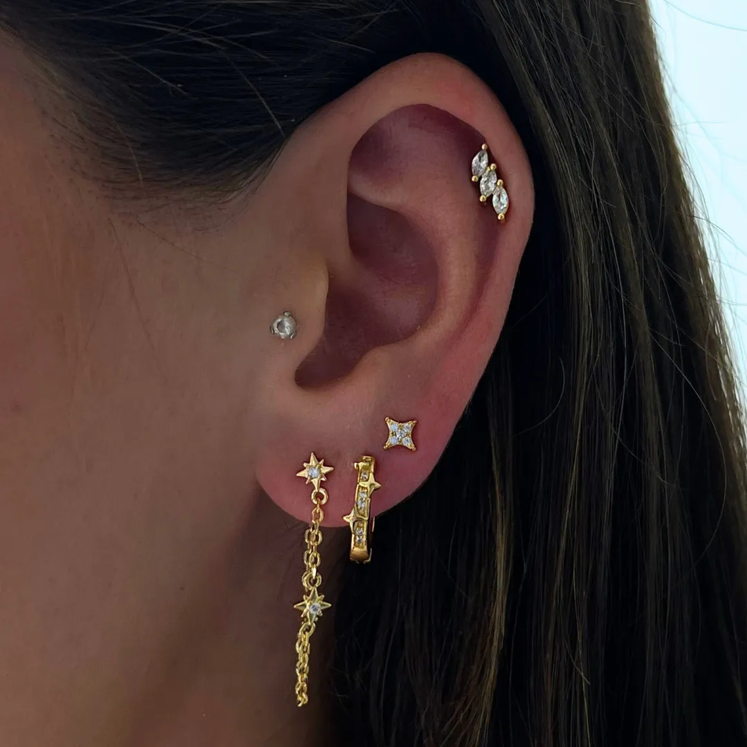 Shooting Star Earrings sold by Evry Jewels product image thumbnail 2