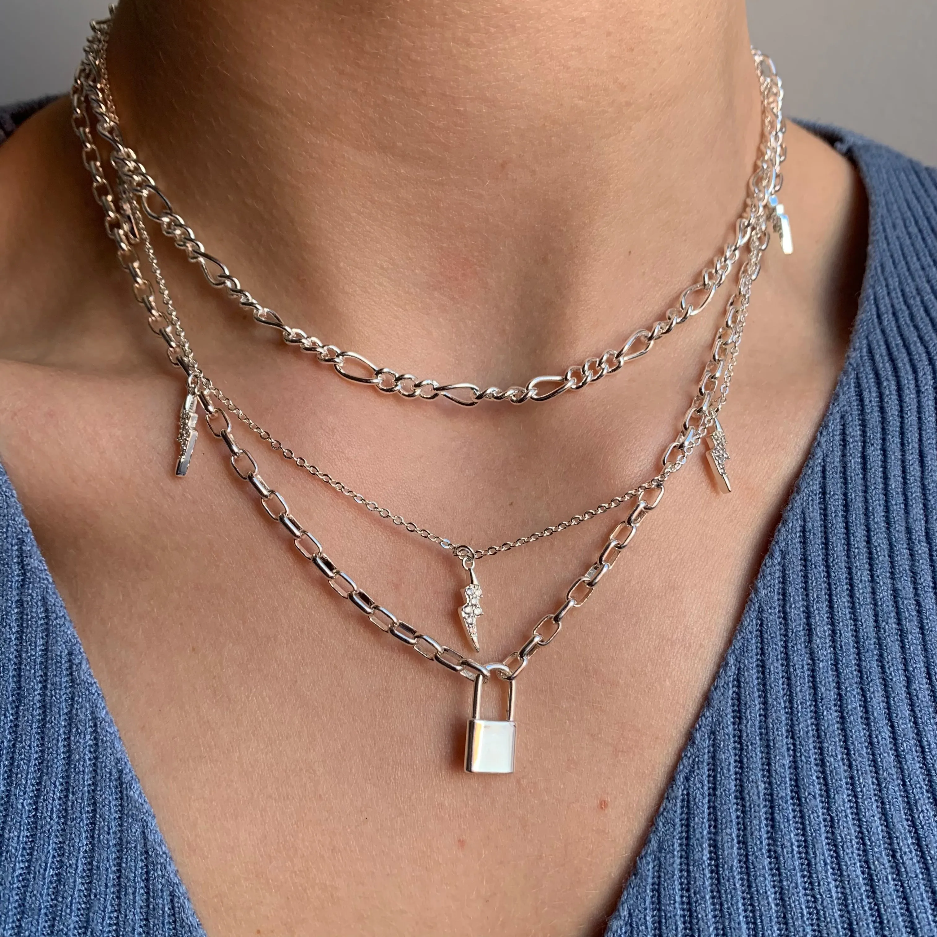 Keep Me Lock Necklace sold by Evry Jewels product image thumbnail 5