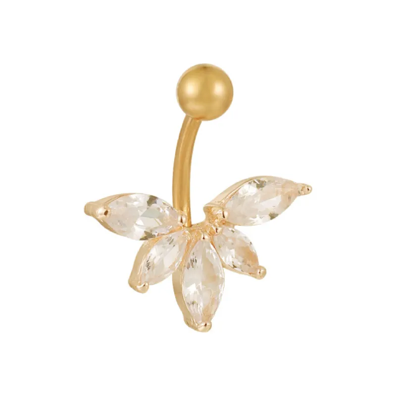 Lotus Belly Ring sold by Evry Jewels