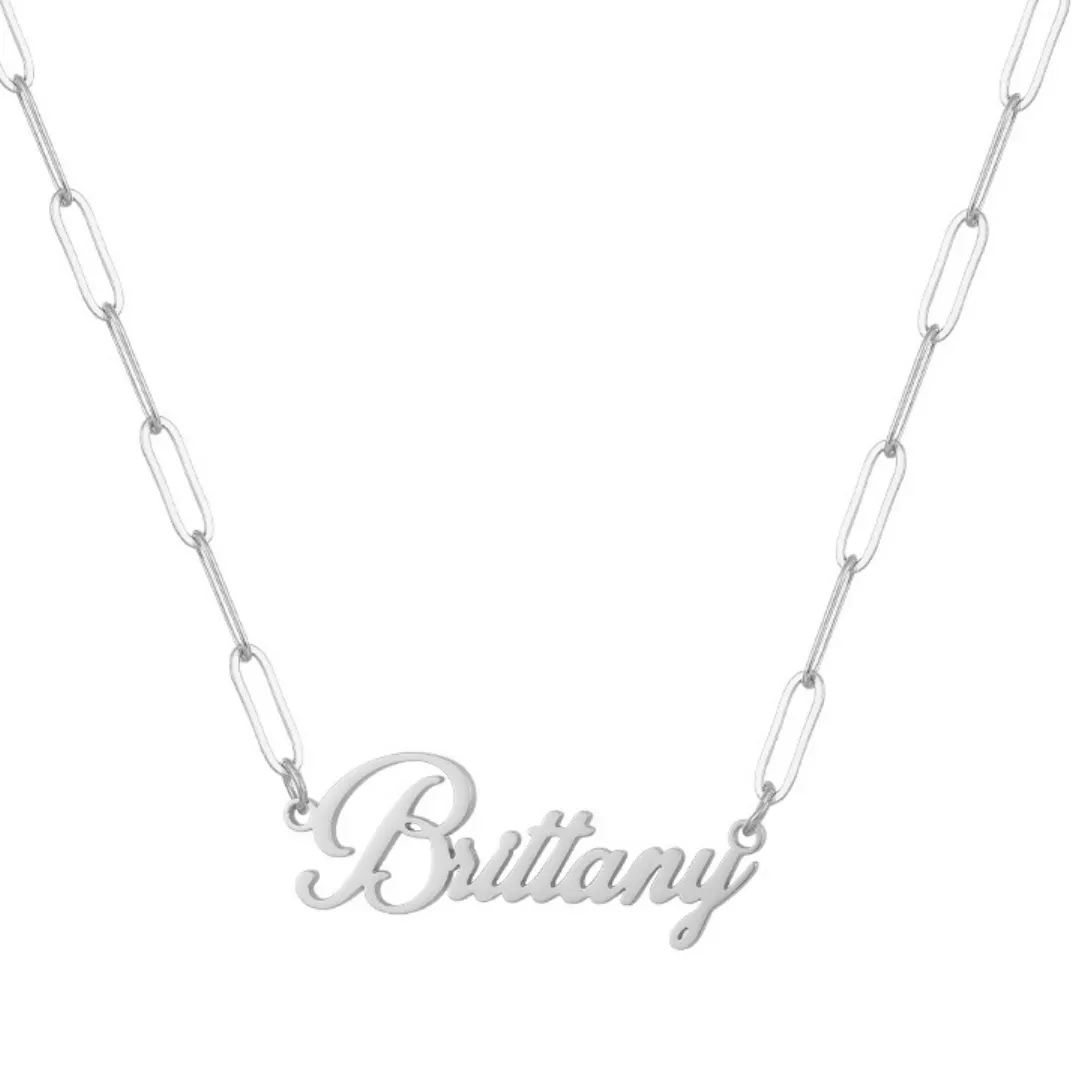 Custom/Personalized Paperclip Nameplate Necklace sold by Evry Jewels product image thumbnail 5