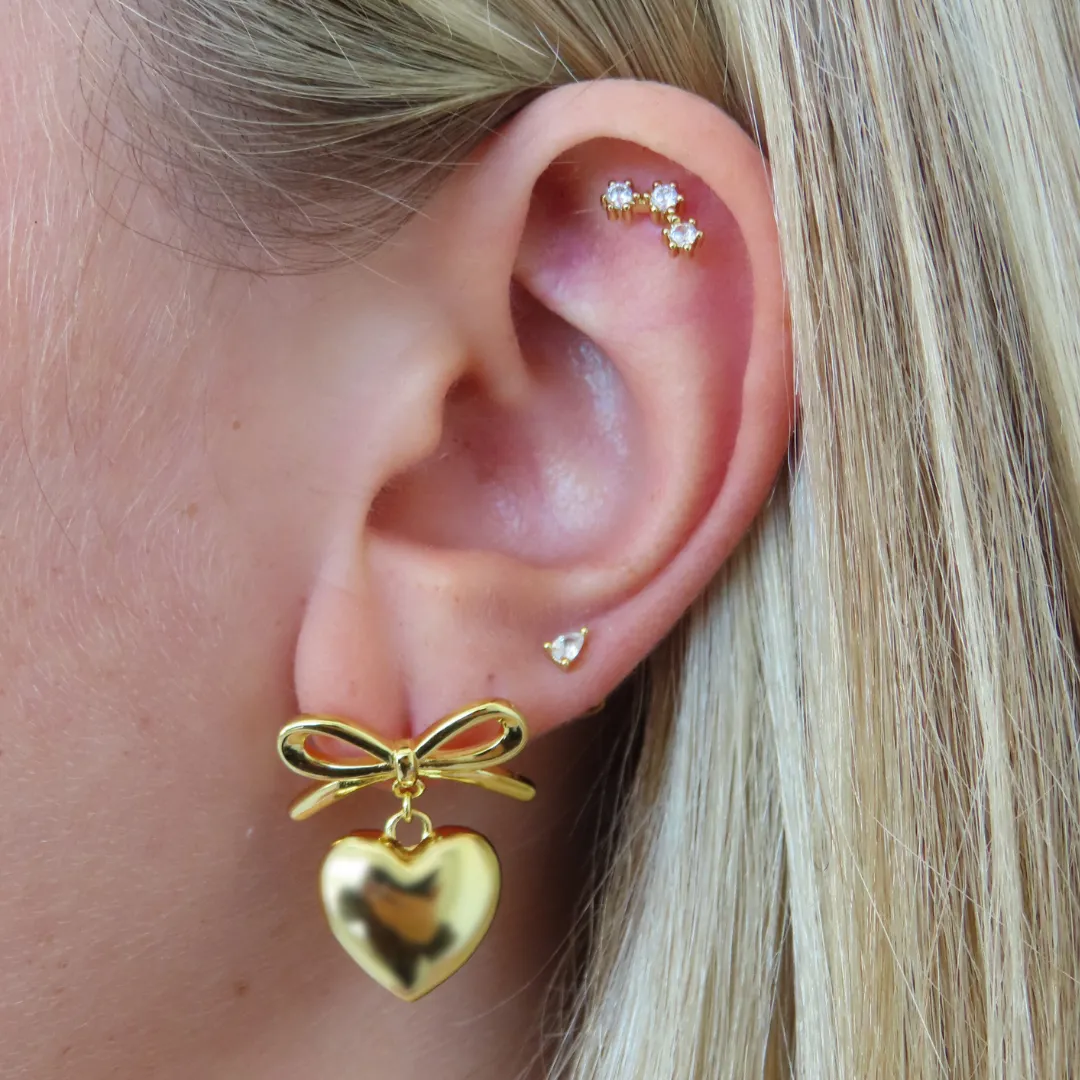 Cute Heart Earrings sold by Evry Jewels product image thumbnail 2