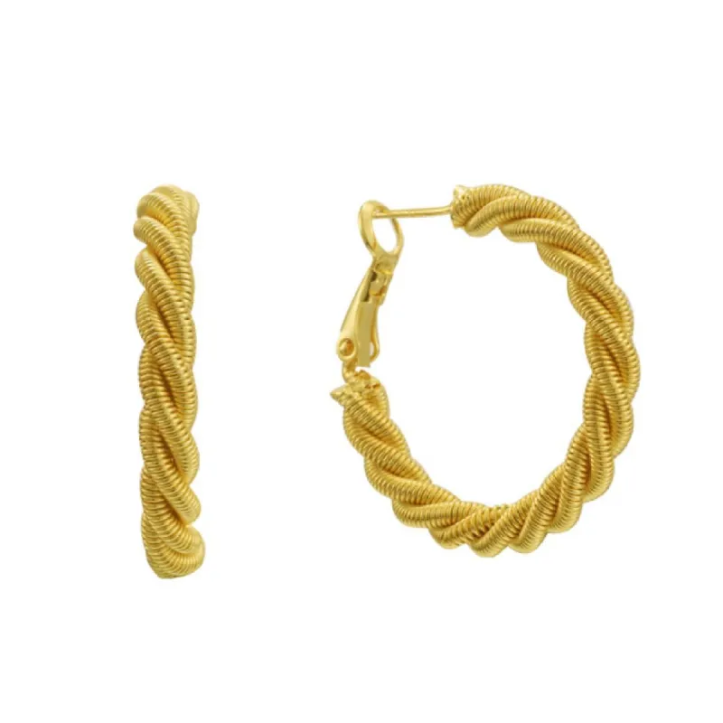 Roped Up Hoops sold by Evry Jewels