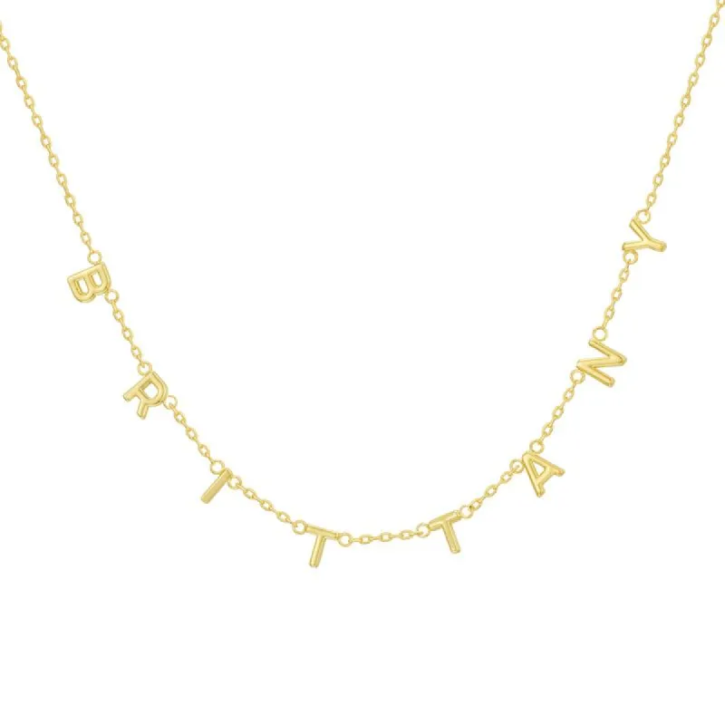 Custom/Personalized Block Initial Necklace sold by Evry Jewels