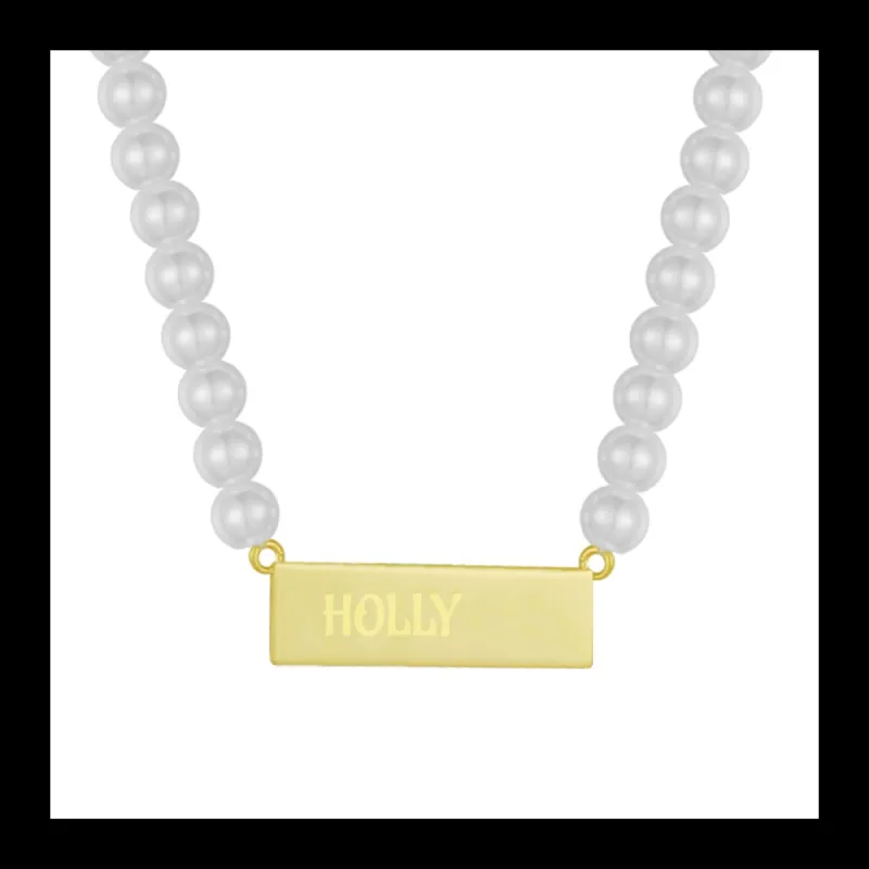 Custom/Personalized Pearl Necklace sold by Evry Jewels