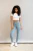 Curve Ultimate Ankle Grazer Jeggings - Light Blue sold by LOVALL