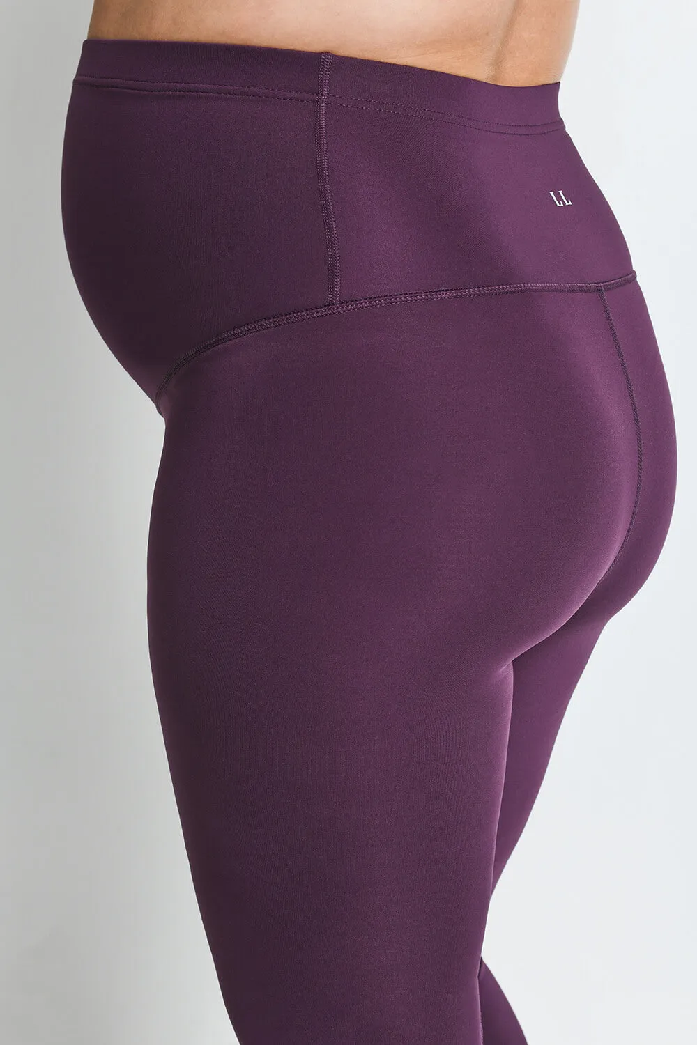 Maternity Focus 7/8 Sports Leggings - Mulberry Plum sold by LOVALL product image thumbnail 4