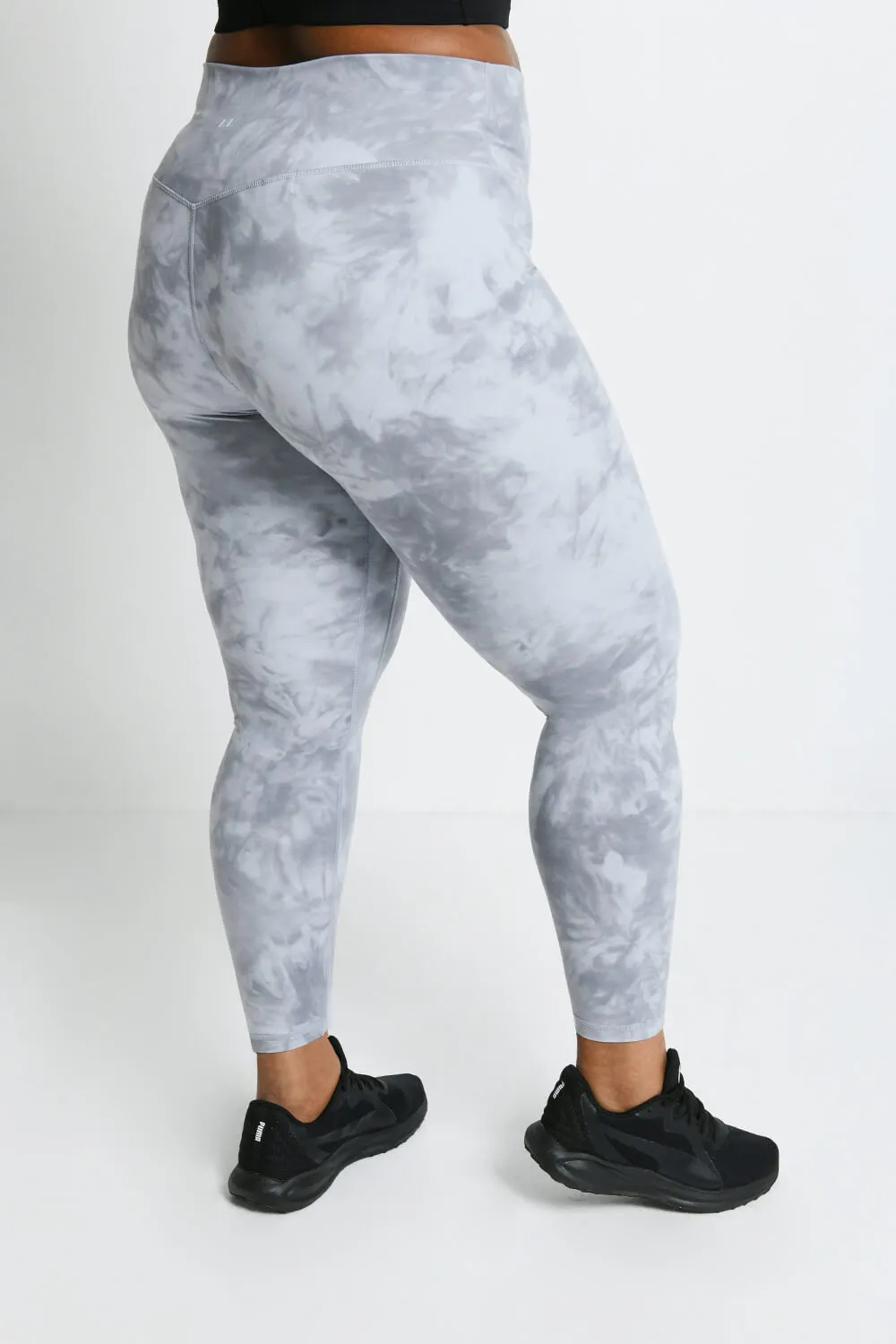Curve Revitalise 7/8 High Waisted Leggings - Sky Grey Tie Dye sold by LOVALL product image thumbnail 3