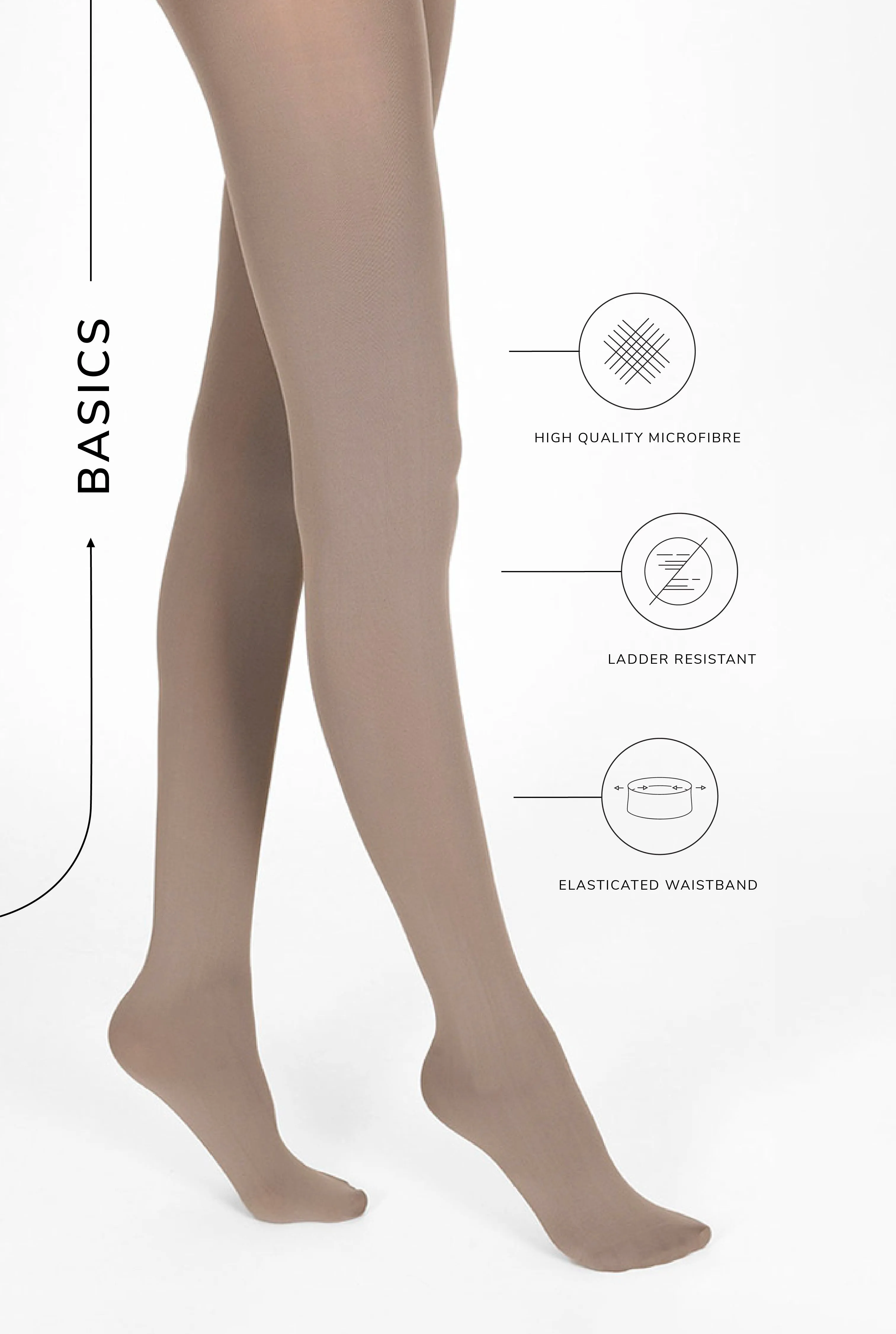 100 Denier Tights - Stone Grey sold by LOVALL product image thumbnail 3