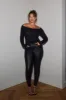 Curve Coated Jeans - Black sold by LOVALL