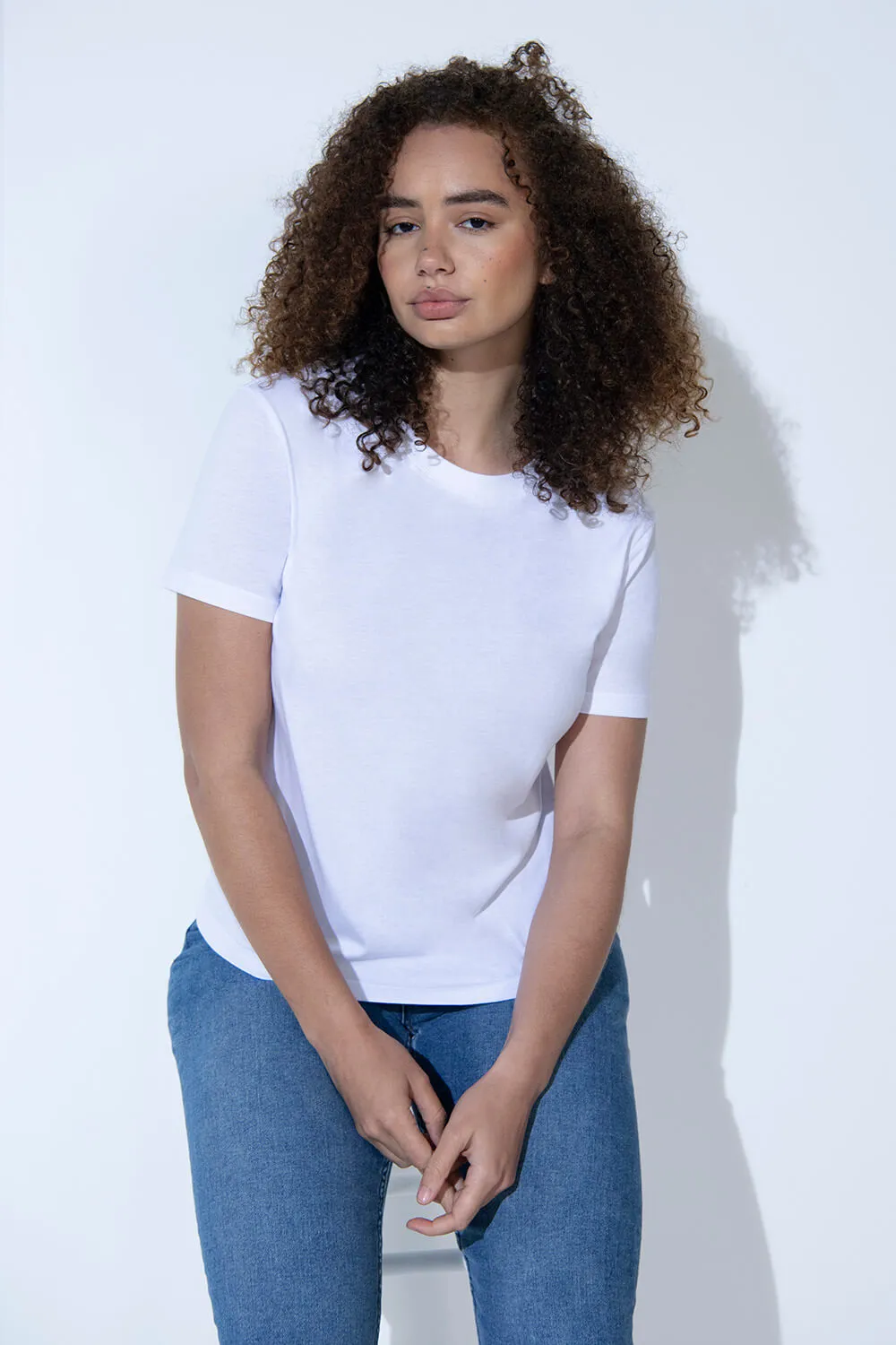 Curve Everyday T-shirt - White sold by LOVALL