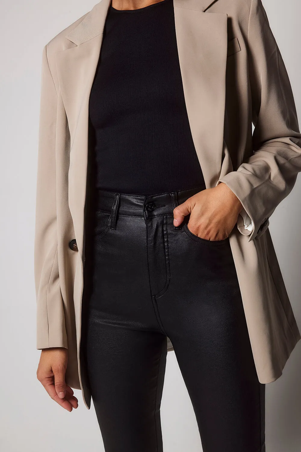 Coated Jeans - Black sold by LOVALL product image thumbnail 5