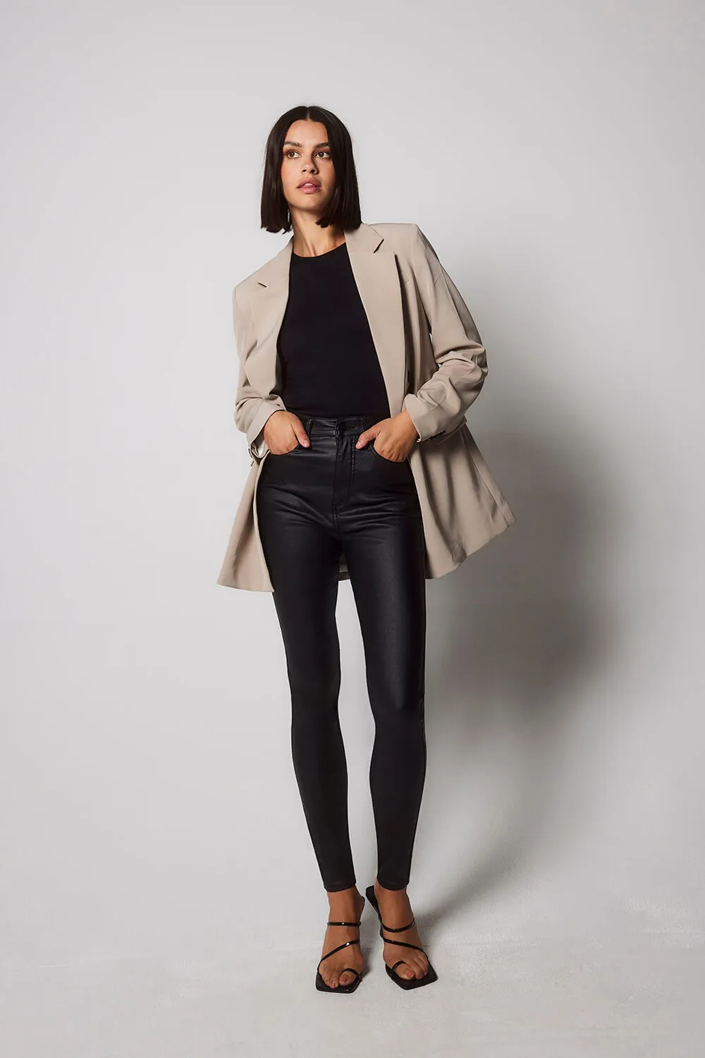 Coated Jeans - Black sold by LOVALL