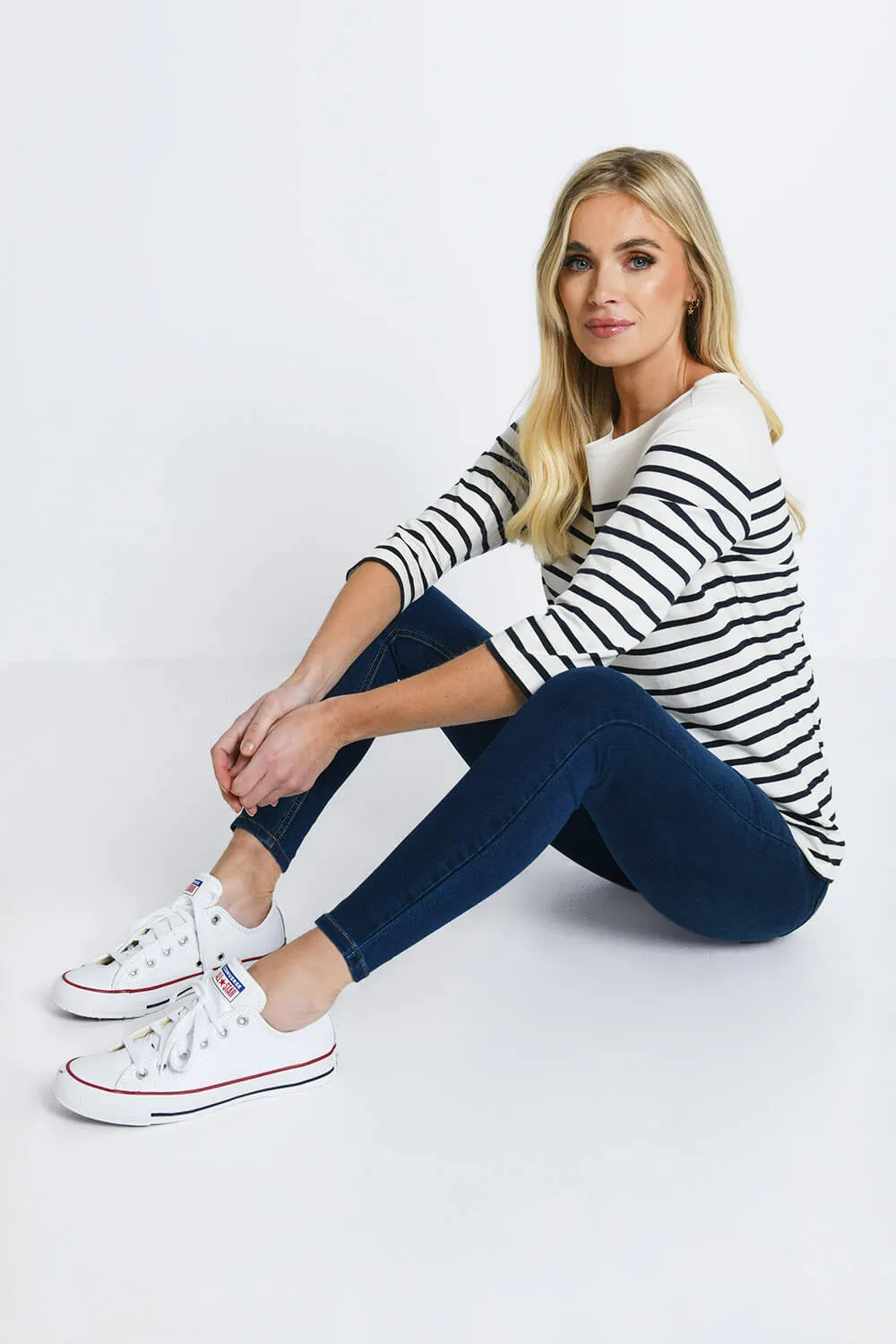 Ankle Grazer Jeggings - Dark Blue sold by LOVALL product image thumbnail 5