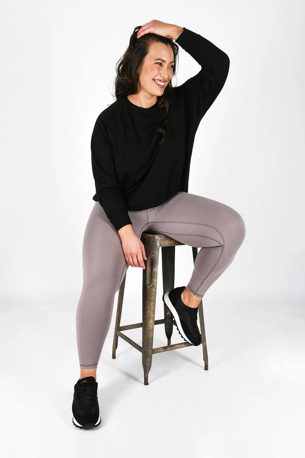 Curve Revitalise High Waisted Leggings - Mauve sold by LOVALL product image thumbnail 5