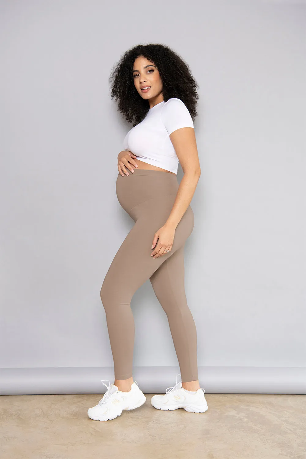 Maternity Winter Everyday Leggings - Stone sold by LOVALL product image thumbnail 3