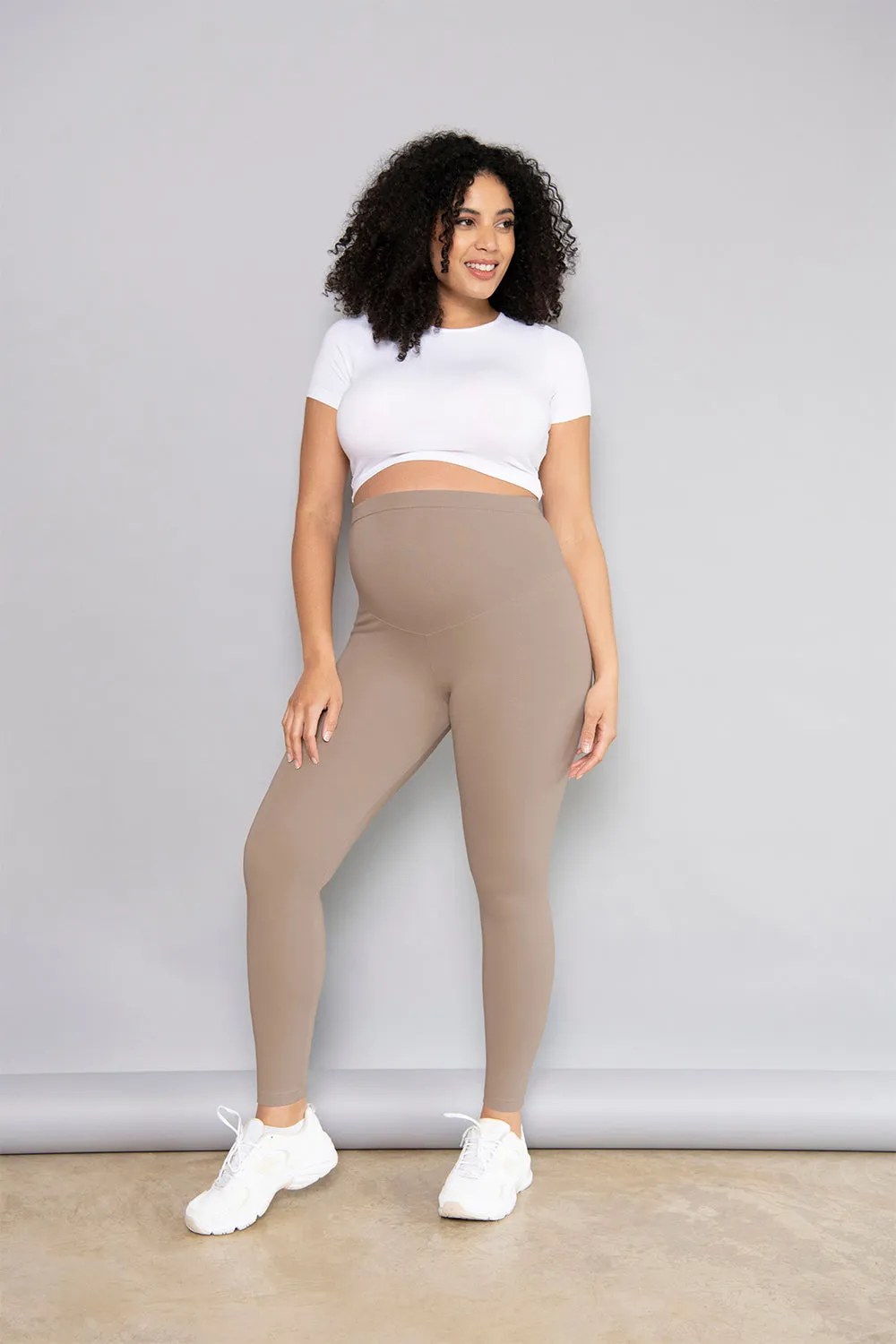 Maternity Winter Everyday Leggings - Stone sold by LOVALL