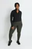 Curve Focus High Waisted Sports Leggings - Olive Green sold by LOVALL