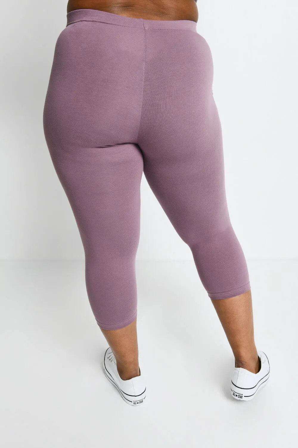 Curve Everyday Cropped Leggings - Elderberry Purple sold by LOVALL product image thumbnail 3