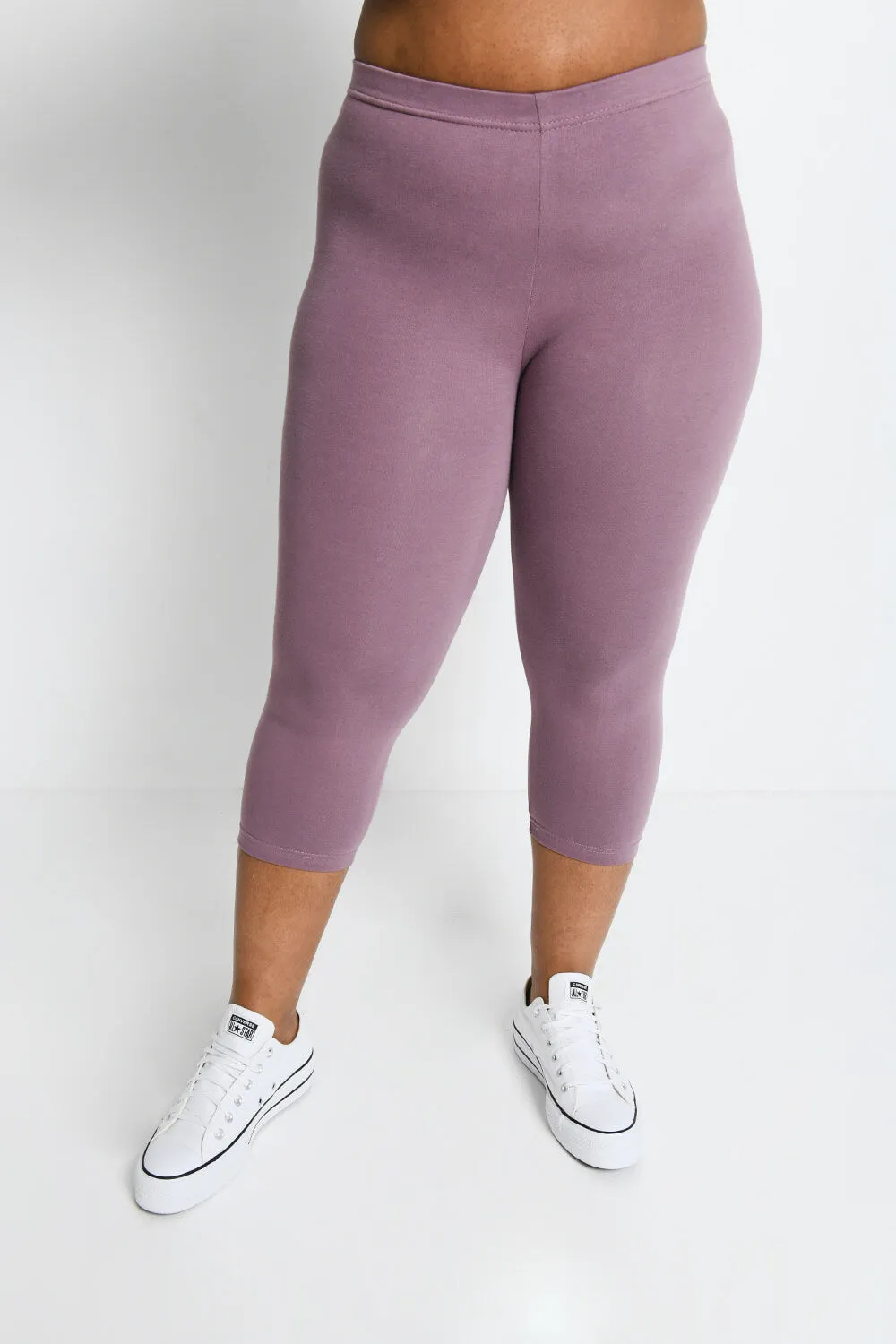 Curve Everyday Cropped Leggings - Elderberry Purple sold by LOVALL product image thumbnail 2