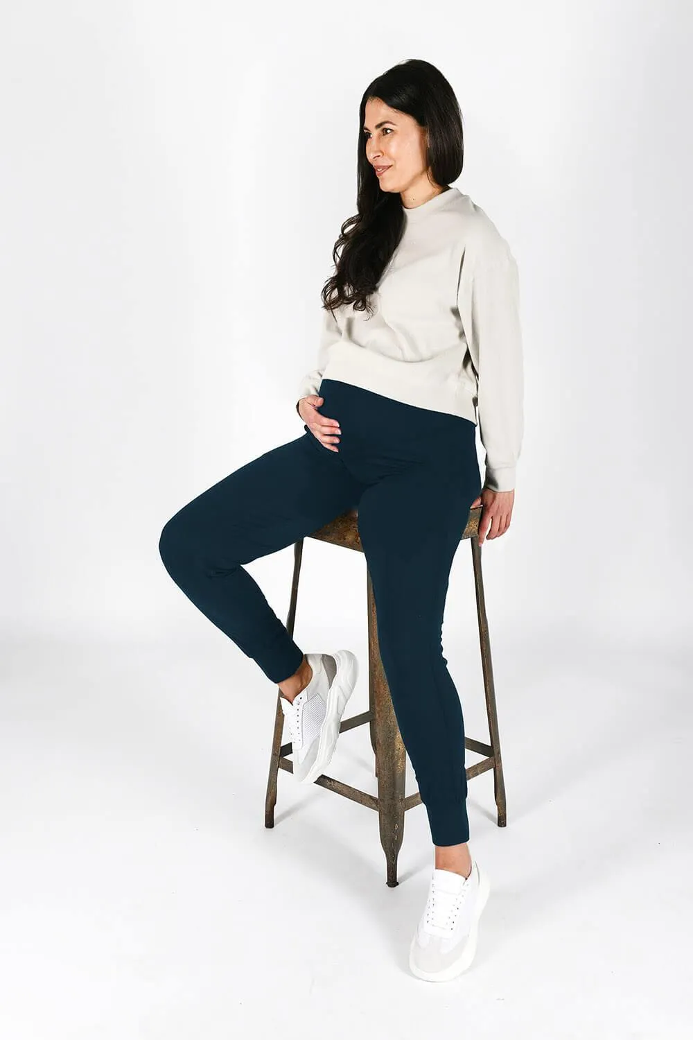 Maternity Recharge Joggers - Navy Blue sold by LOVALL product image thumbnail 5