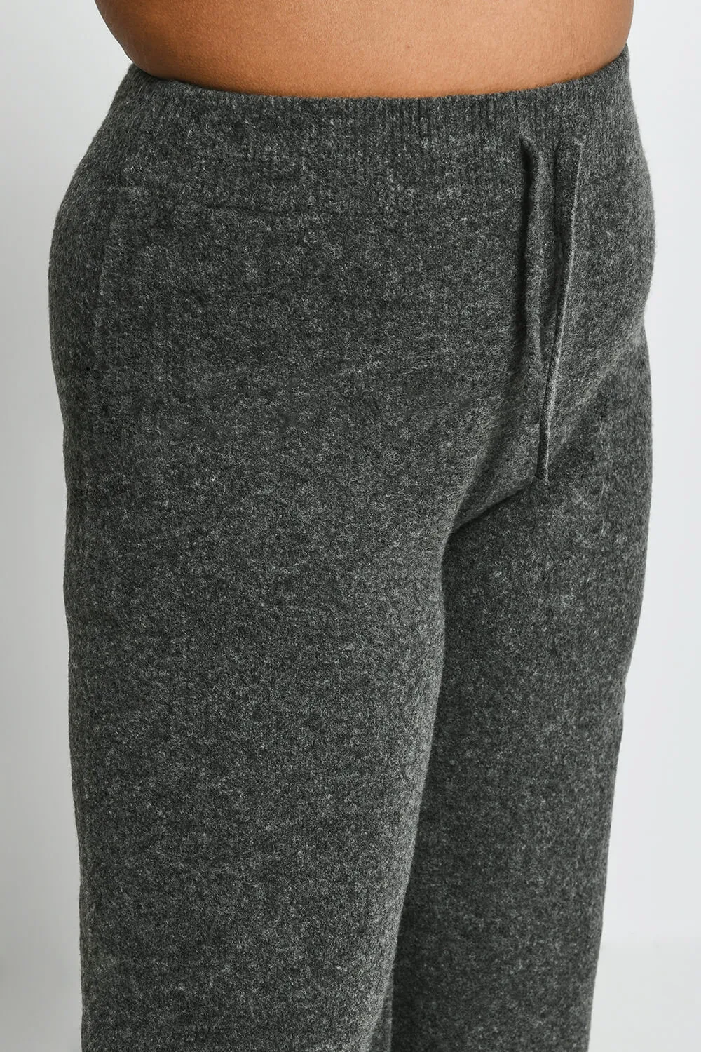 Curve Knit Wide Leg Lounge Trousers - Grey sold by LOVALL product image thumbnail 5