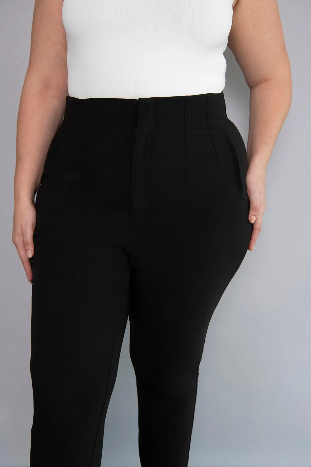 Curve Cigarette Trousers - Black sold by LOVALL product image thumbnail 5
