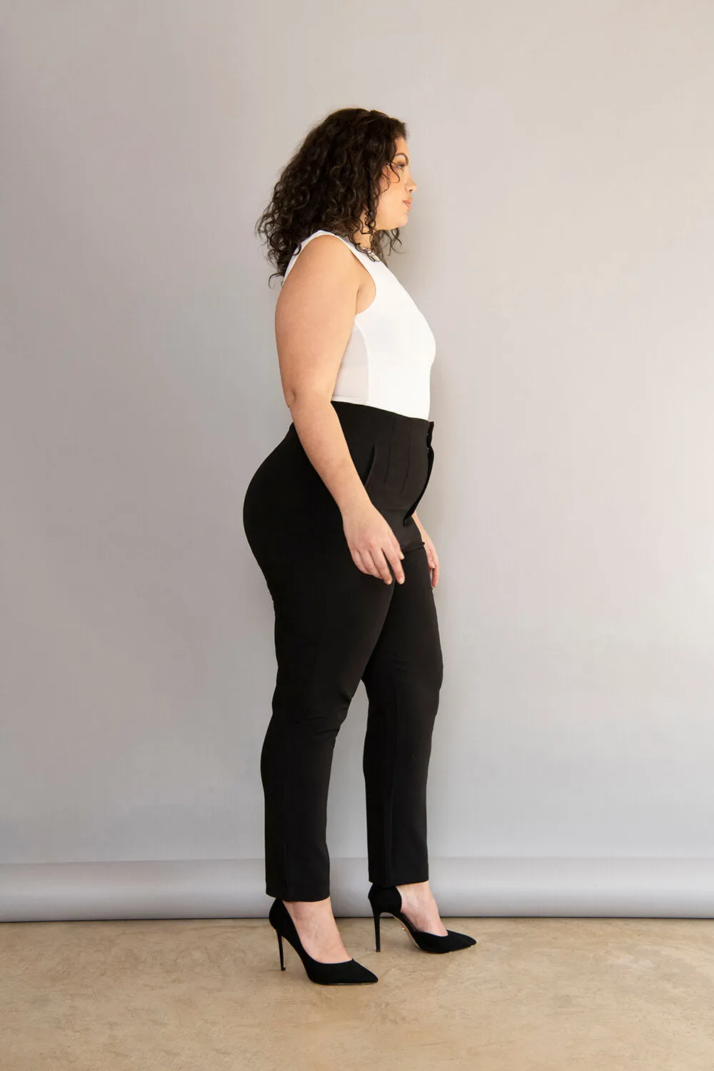 Curve Cigarette Trousers - Black sold by LOVALL product image thumbnail 4