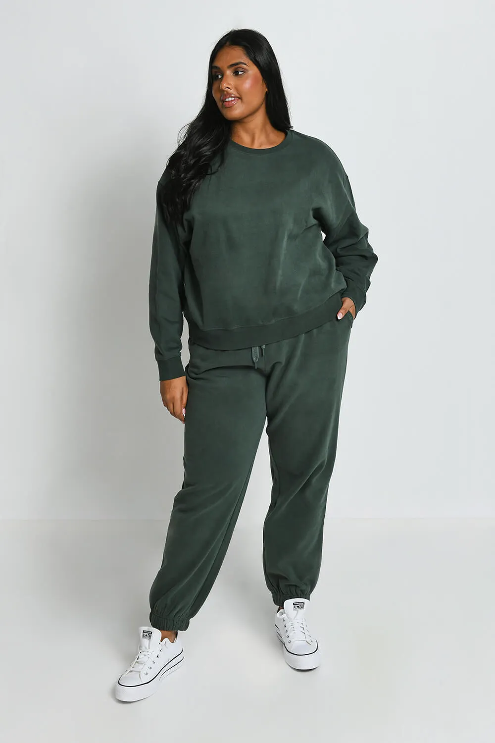 Curve Everyday Comfy Sweatshirt - Forest Green sold by LOVALL product image thumbnail 2