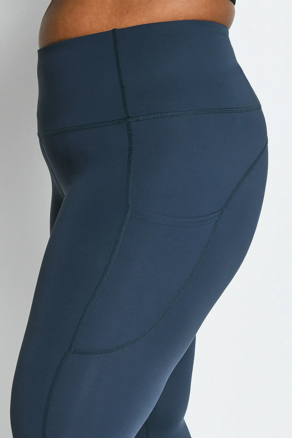 Curve Energise 7/8 High Waisted Gym Leggings - Thunder Blue sold by LOVALL product image thumbnail 4