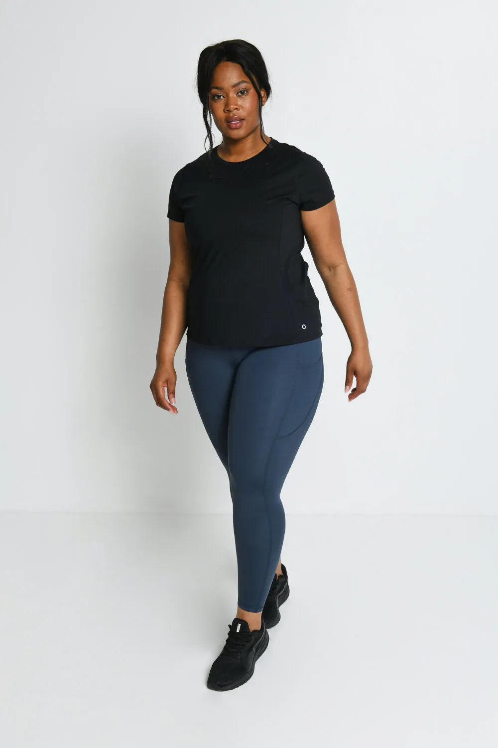 Curve Energise 7/8 High Waisted Gym Leggings - Thunder Blue sold by LOVALL