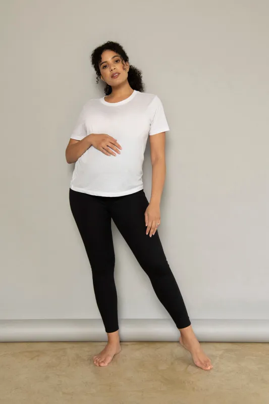 Ankle Grazer Maternity Jeggings - Black sold by LOVALL