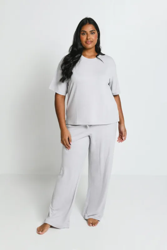 Curve Soft Touch Wide Leg Lounge Set - Grey sold by LOVALL